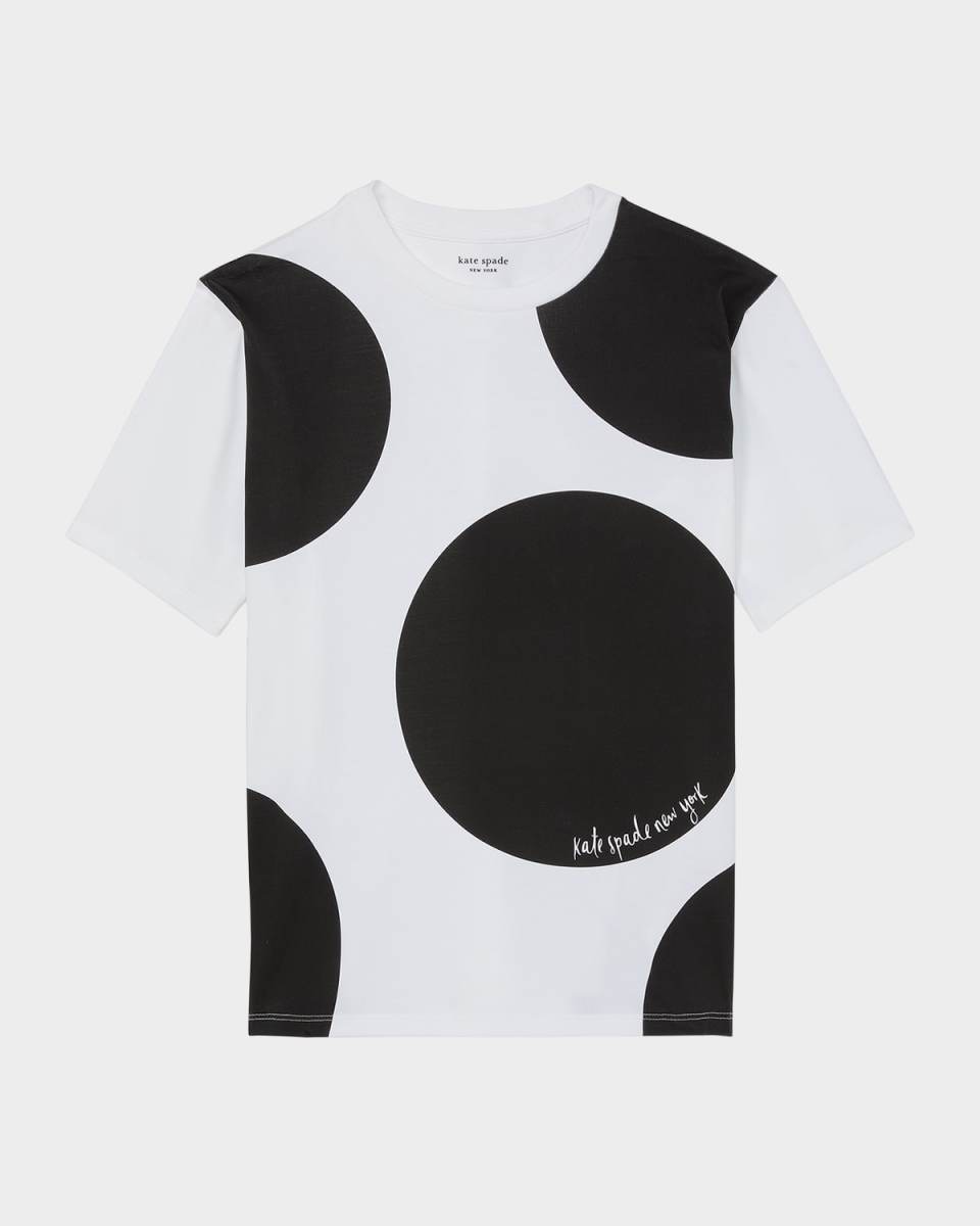 breezy dot printed cotton jersey t